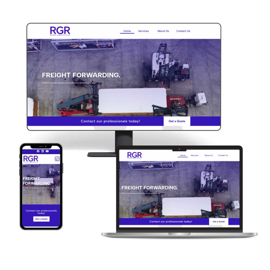 HTX Website Designs Image of RGR Global Logistics Client