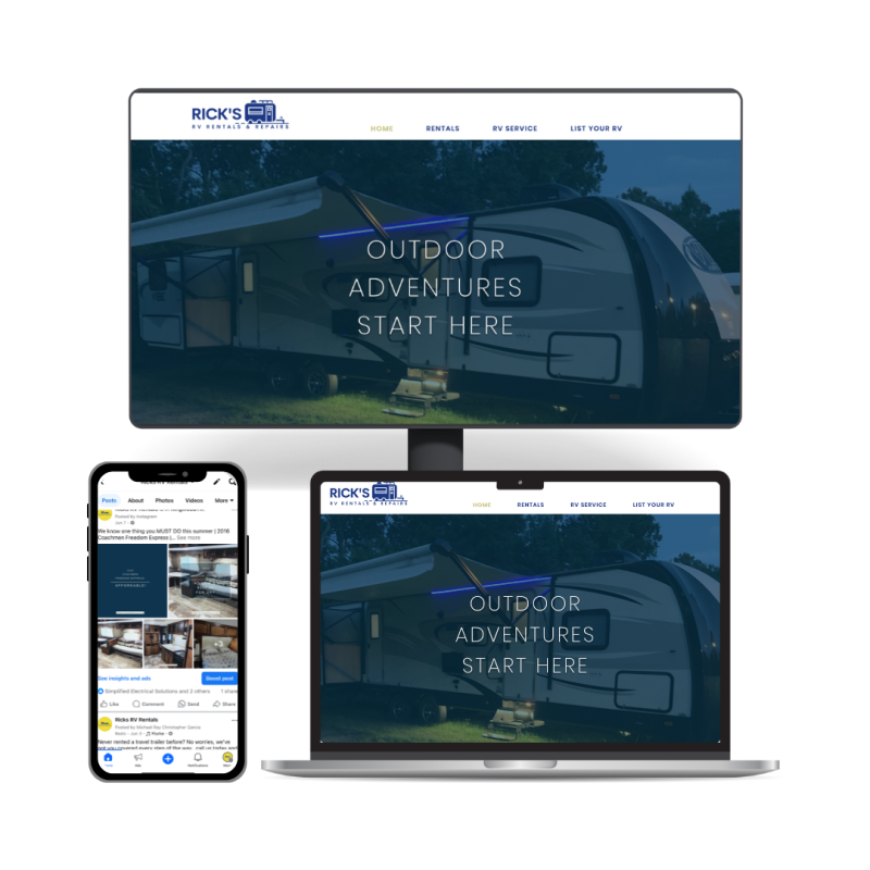 Image of HTX Web Designs client, Ricks RV Rentals